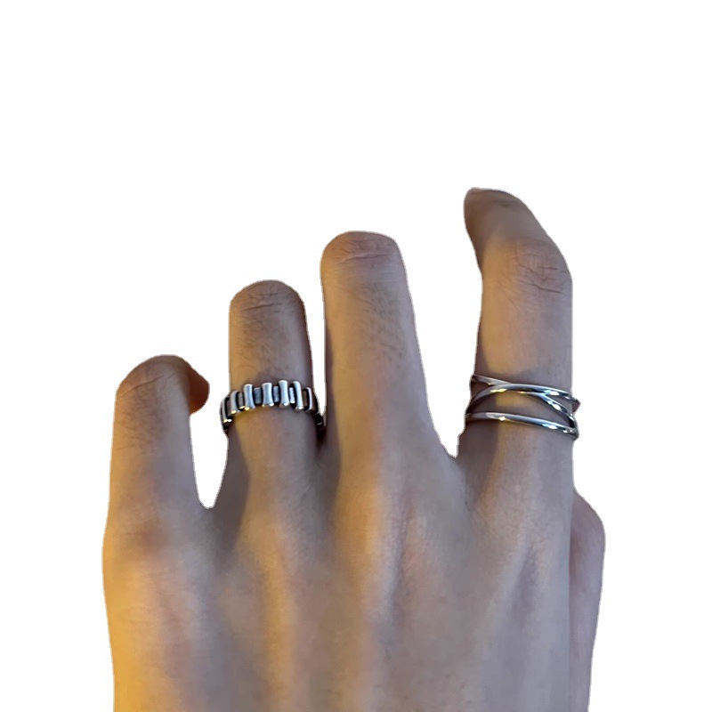 Simple and retro, versatile open ring, women's personality and temperament, niche design sense, ins cold style food ring, trendy and cool Item Picture