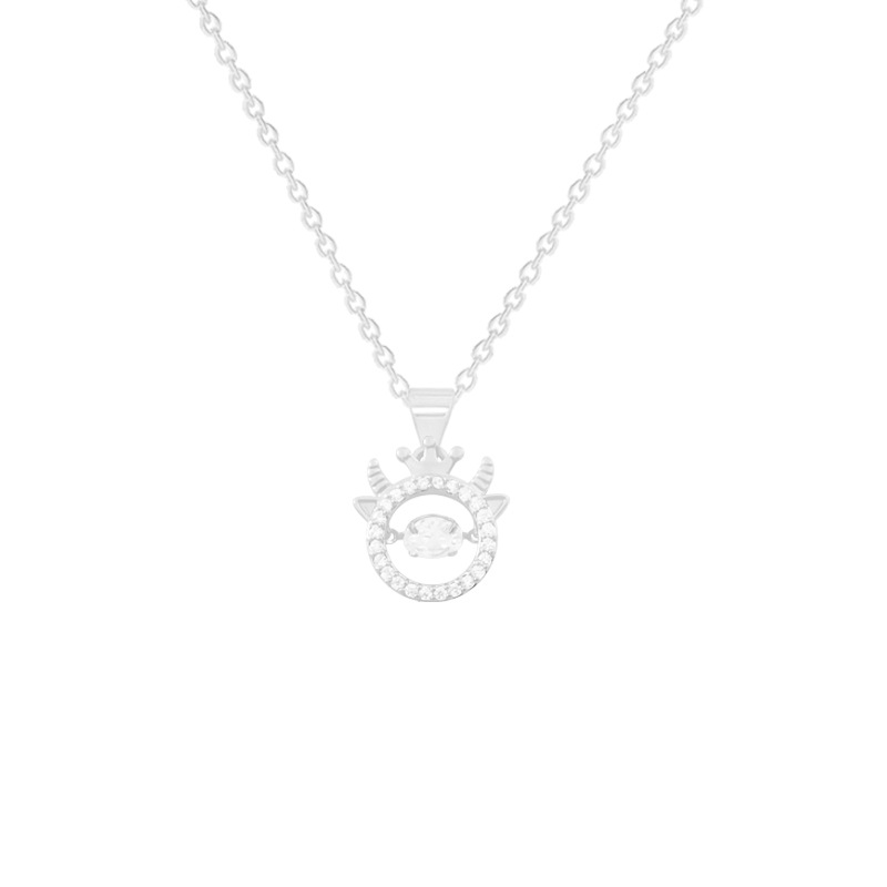 New dynamic deer titanium steel necklace, a fashionable and beating heart for women, a popular collarbone chain, a niche Korean version necklace accessory Item Picture