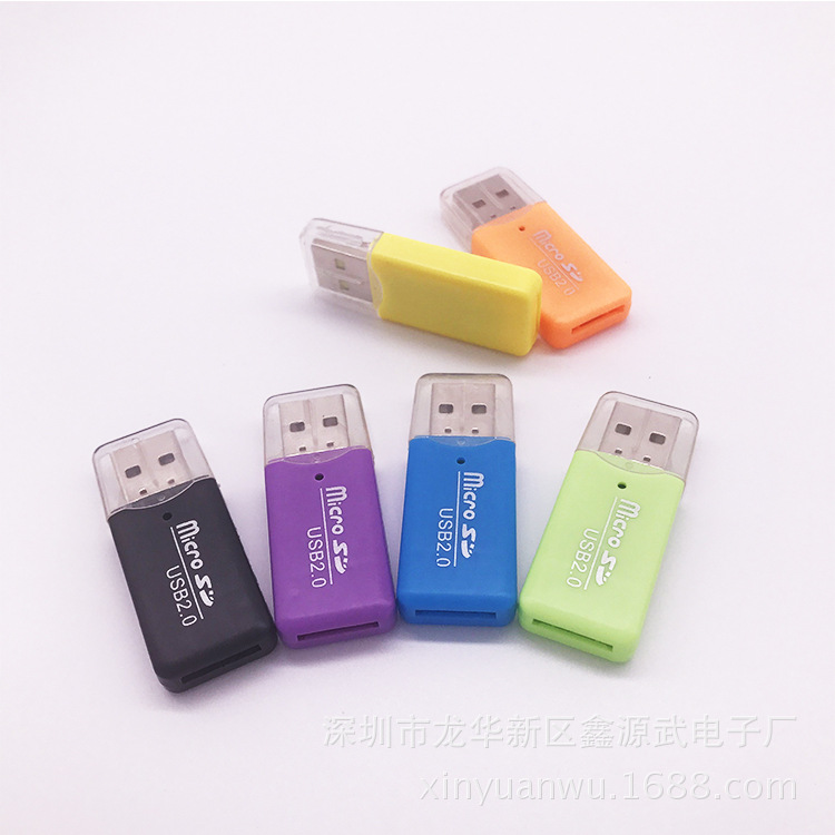 Ice Cool Card Reader 2.0 Memory Card Reader, high-speed computer and mobile phone TF memory card USB external card reader details Picture