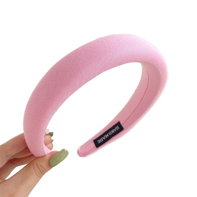 Wide-edge sponge hair band 2025 new style Korean simple facial cleansing high top hair band High-end headband headwear wholesale Item Picture