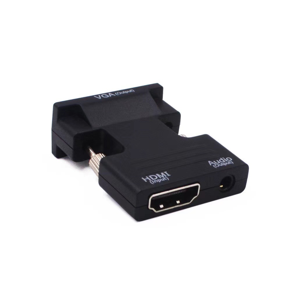 Cross-border hdmi to vga with audio adapter, high-definition cable, computer monitor screen mirroring device, projector converter Item Picture