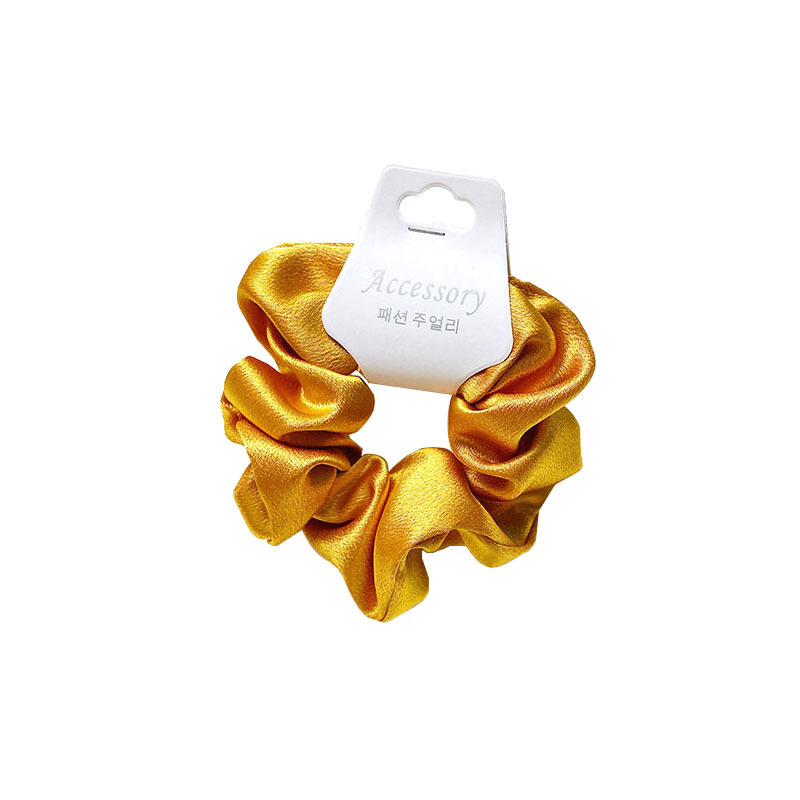 Wholesale of cross-border autumn and winter solid-color hair ties with a satin-like texture, large faux silk hair ties, and high ponytail hair ties Item Picture