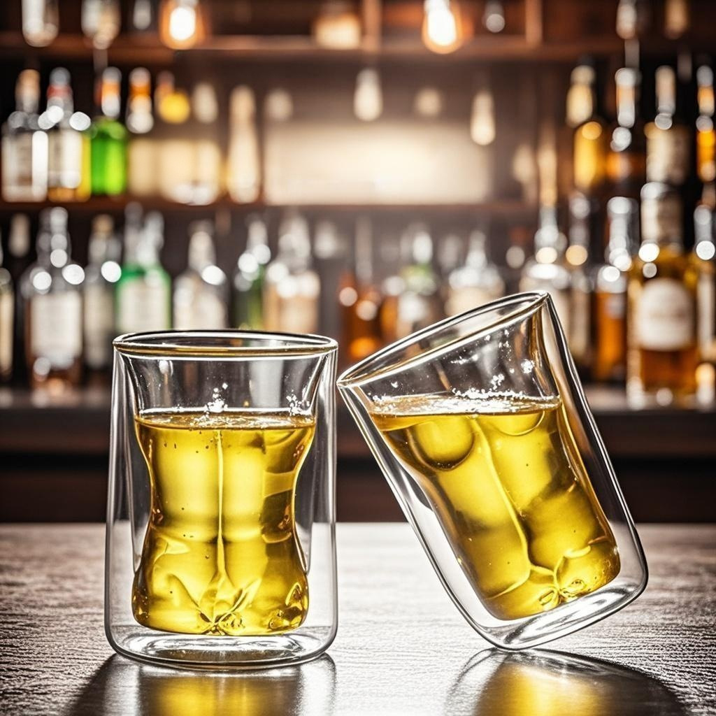 Wholesale high borosilicate glass cups, household water cups, muscular men and women, whisky glasses, transparent double-layer insulated glasses full figure