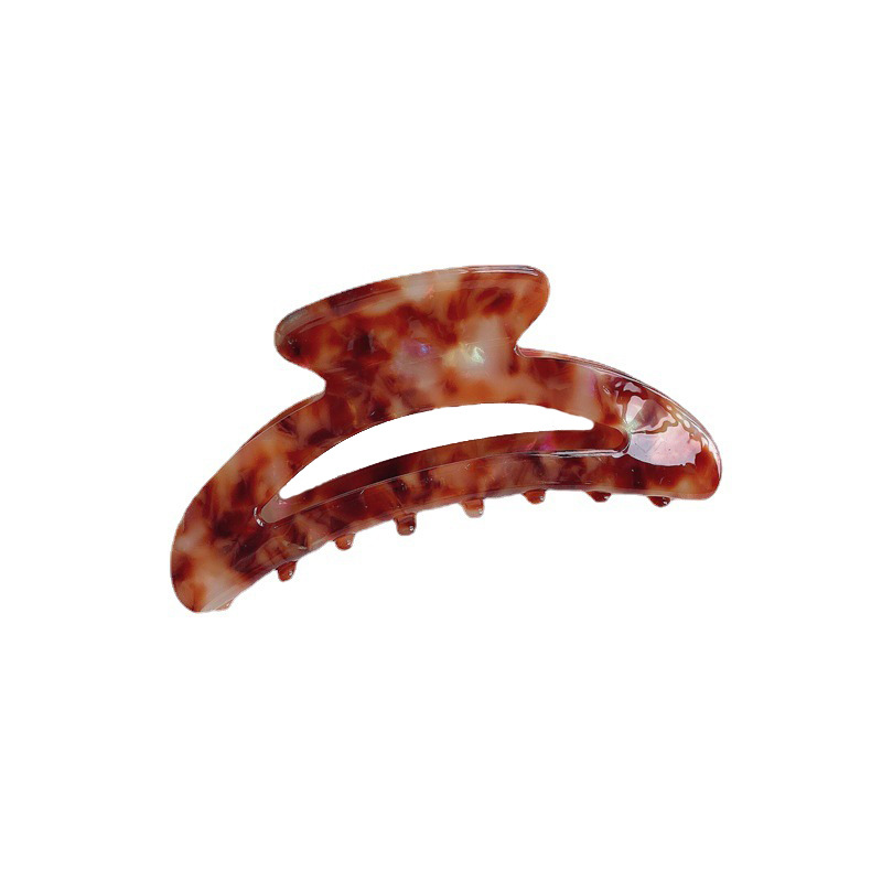 Korean agent purchase retro style acetate board crescent-shaped grab clip shark clip versatile and simple back hair clip for women Item Picture