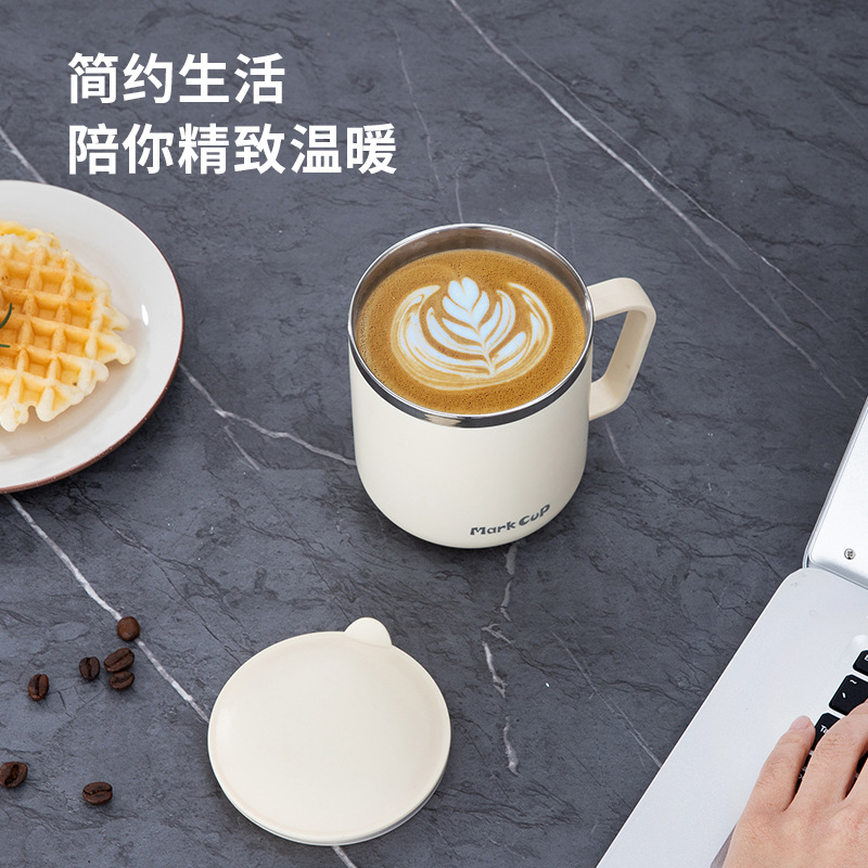 304 stainless steel adult water cup, mug, double-layer heat insulation, handle cup, adult cup with engraved logo Application Scenario