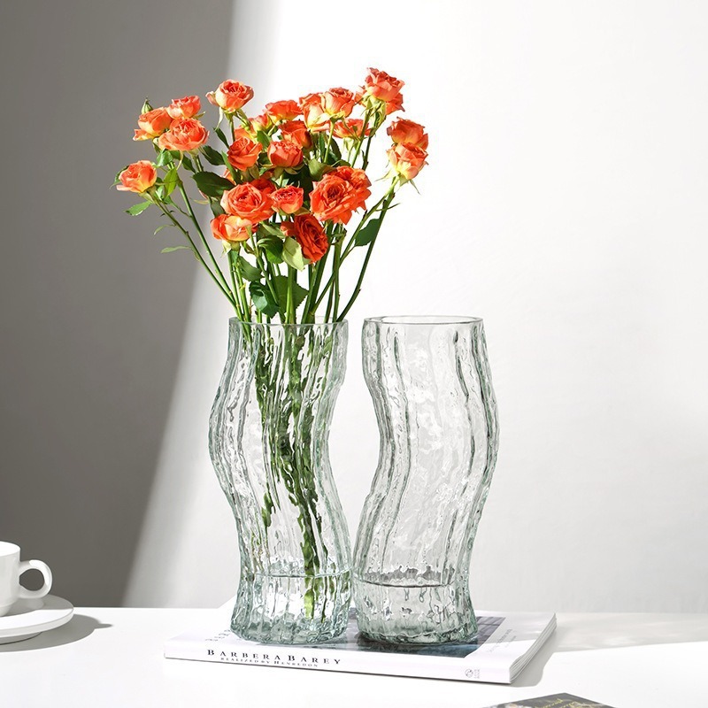 Glass vases, Nordic creative home decoration, transparent water-grown fresh flowers, lucky bamboo, living room ornaments, flower arrangements wholesale Specification drawing
