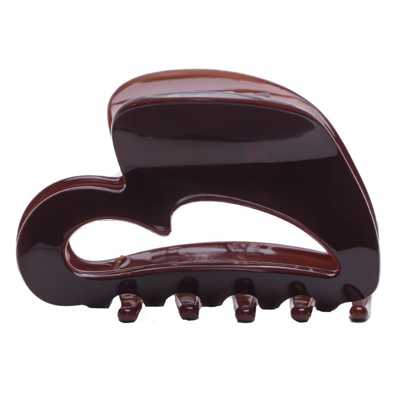 High-end brown acetate hair clip for women 2023 new summer medium-sized hair clip for women, a Korean hair accessory with a bun on the back of the head Item Picture