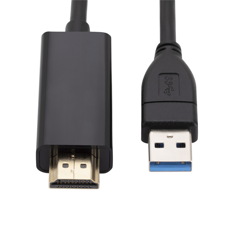 Wholesale USB2.0 interface to HDTV cable, 1080P driverless adapter cable, audio and video synchronization USB to HDTV details Picture