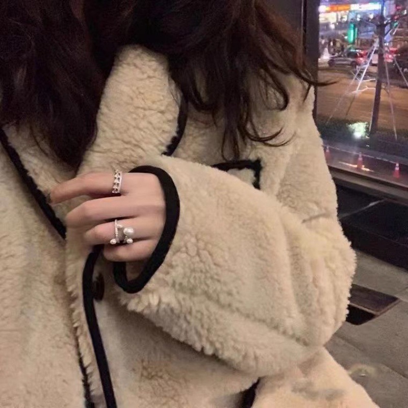 High-end waterdrop zircon, stylish and individualistic open ring, a niche design for women, with a cold style and adjustable ring details Picture