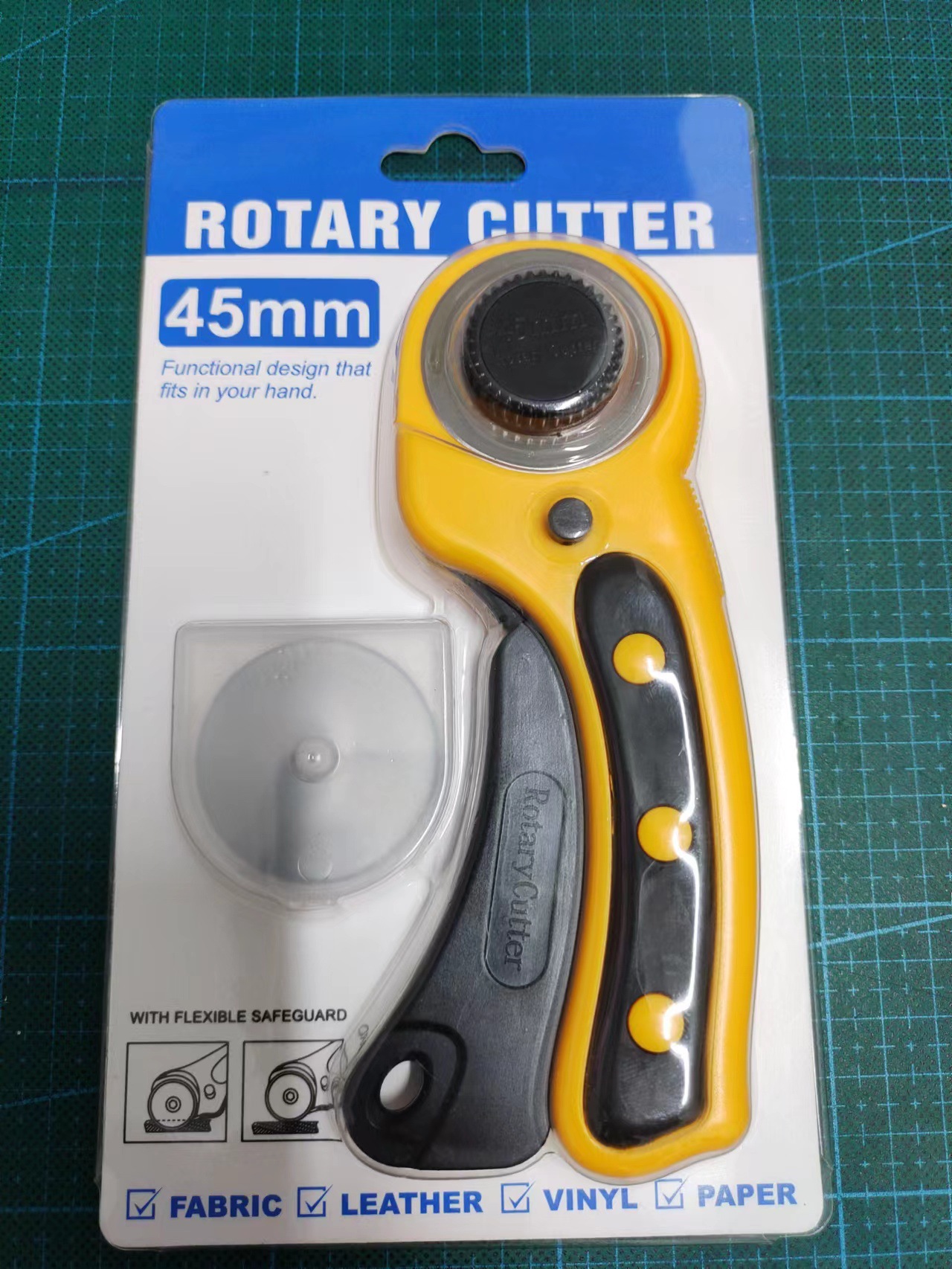 Factory direct sales of fabric cutting wheel knife YED45mm fabric cutting round knife leather cutting knife handle roller knife undefined