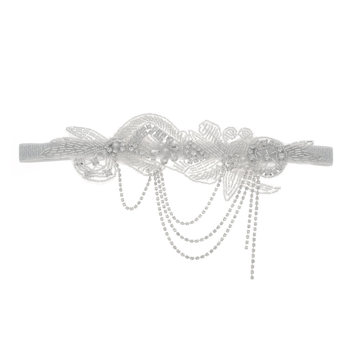 Ancient-style bride's hair accessory, ins stylish Su headband, versatile and beautiful pearl headwear, handcrafted rice bead beaded headband for girls Item Picture