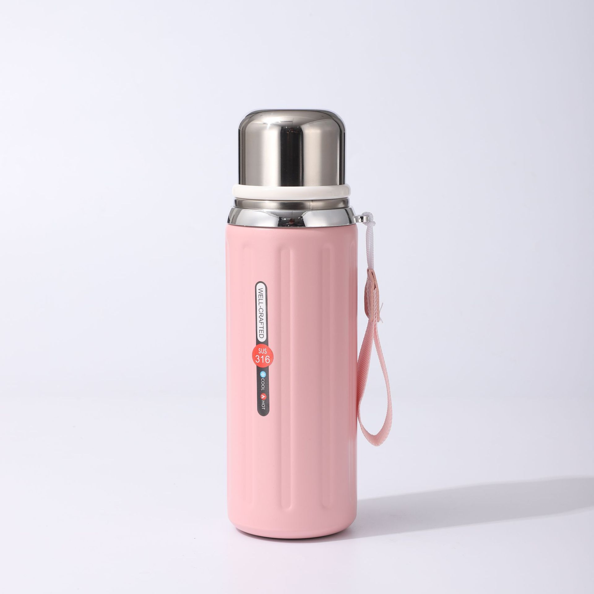 New large-capacity insulated cup, 316 stainless steel tea-water separation insulated pot, outdoor portable sports water cup details Picture