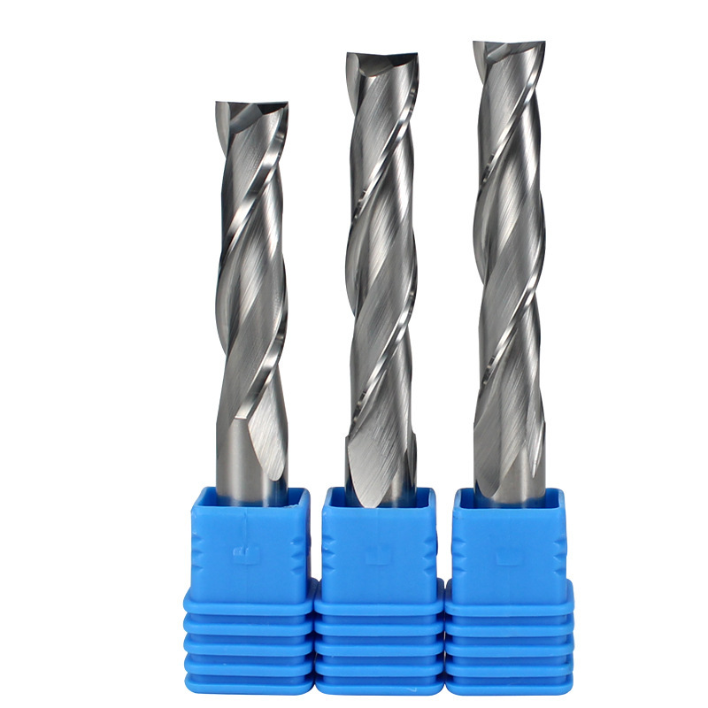 Double-edge helical milling cutter 8/10/12mm woodworking 2-edge milling cutter, engraving cutter, CNC tool, carbide milling cutter Item Picture