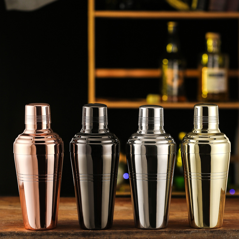 304 stainless steel thickened Baron shaker, Japanese three-section shaker, cocktail shaker, 410ml full figure