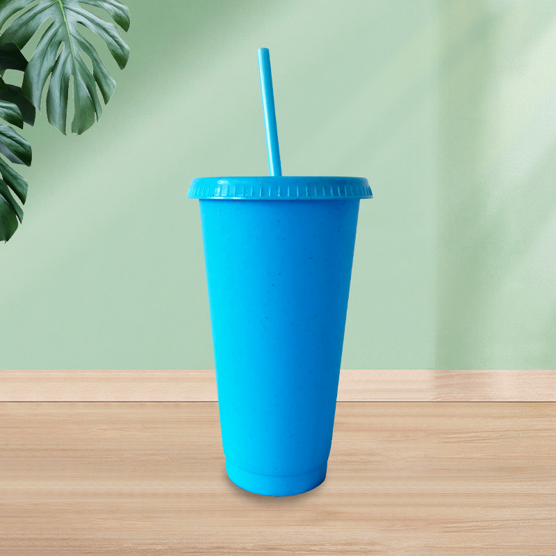 New fashionable straw cups for foreign trade, large-capacity water cups for offices and milk tea shops, available in multiple colors, cross-border hot sales wholesale Specification drawing