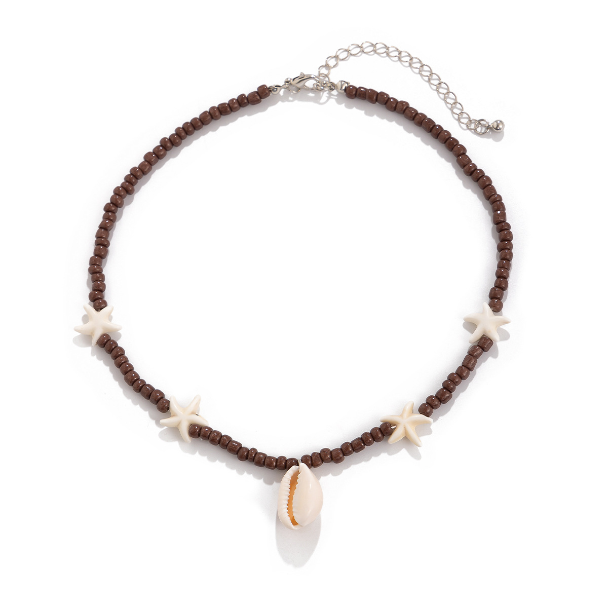 European and American summer vacation beach style beaded collarbone neck chain ocean shell versatile necklace starfish necklace Application Scenario