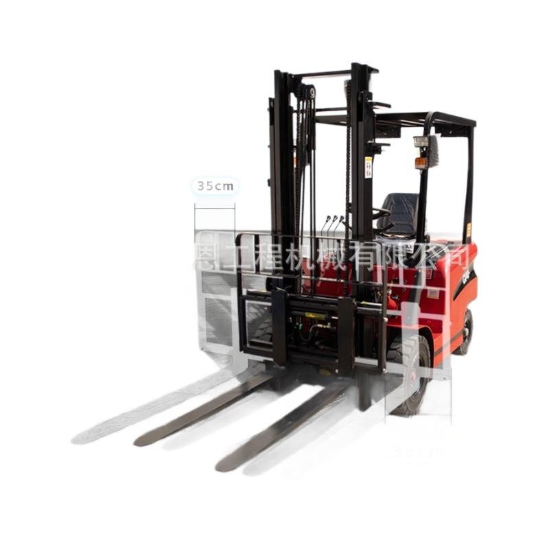 Electric stacker forklift, four-wheel seat type counterbalanced loading and unloading vehicle, fully automatic hydraulic lifting and handling vehicle Item Picture
