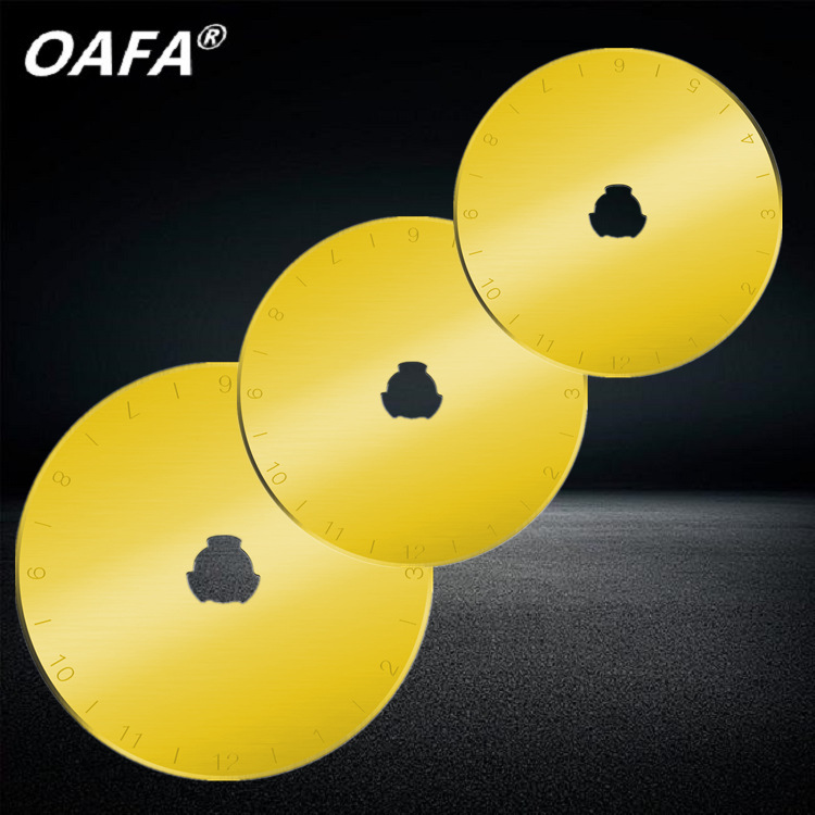 Wholesale of titanium-gold-plated 45mm SKS-7 small round blade fabric cutting knife and leather rotary cutting wheel fabric knife from the manufacturer Application Scenario