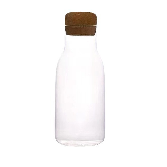 Cork stopper glass compartmentalized tea storage jar, transparent glass multi-specification spice and grain storage tea jar Item Picture