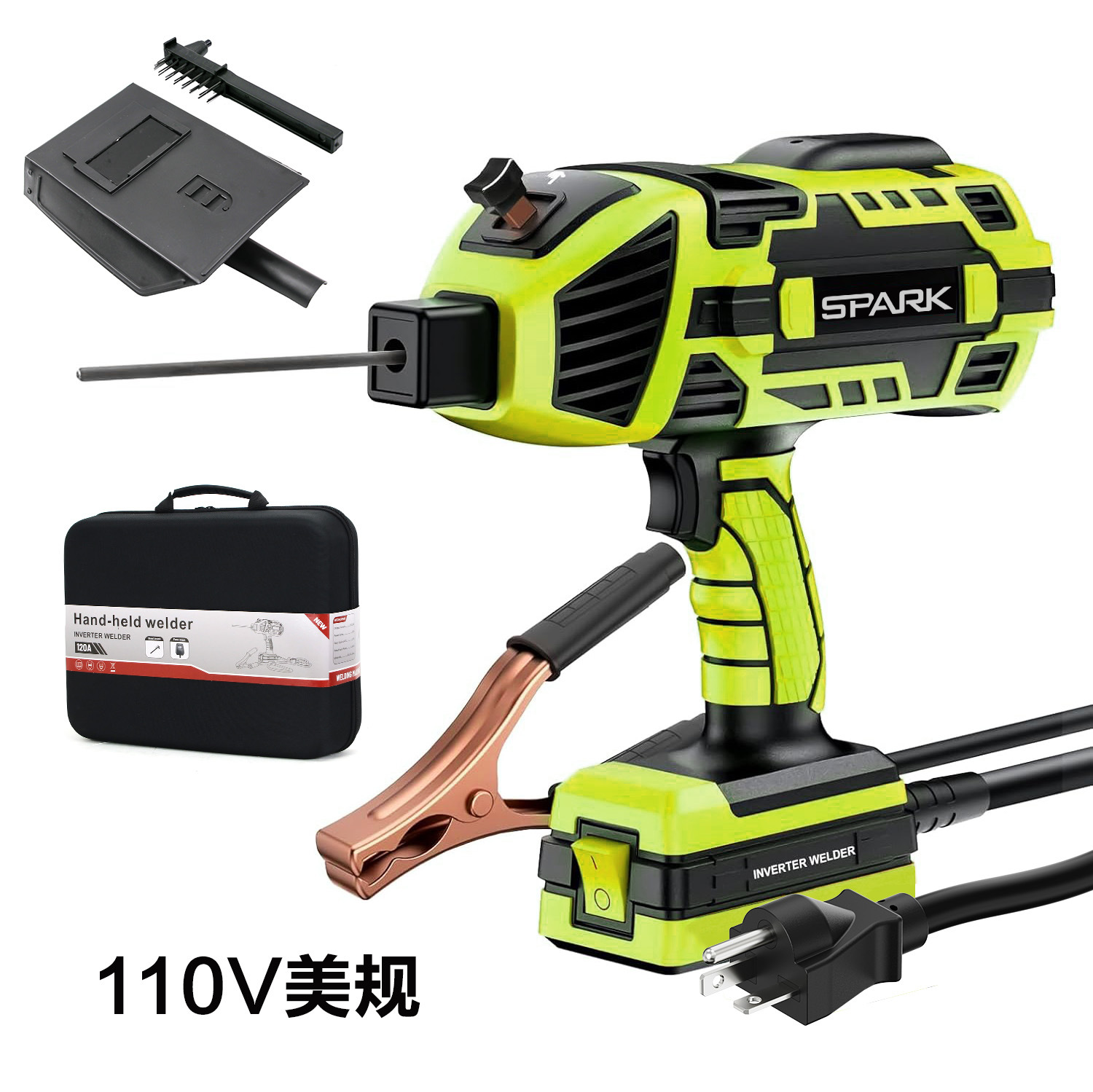 Handheld electric welding machine, household 110V/220V, American/European standard small manual portable gun-type inverter welding machine undefined
