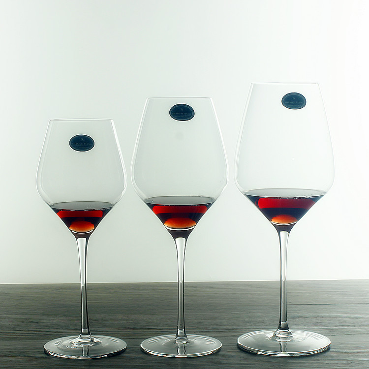 Factory wholesale lead-free crystal red wine glasses, transparent tall wine glasses, red wine glasses, Burgundy wine glasses Specification drawing