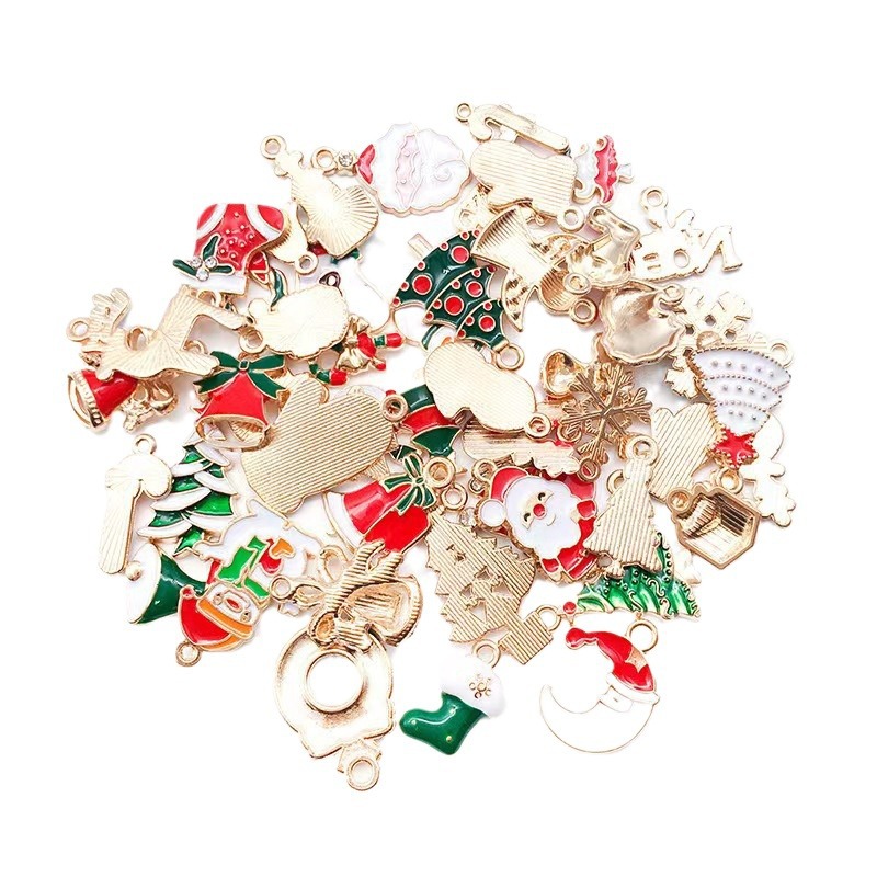 diy Christmas oil-dripping alloy accessories, handcrafted pendants, material packs, ornaments and accessories Item Picture
