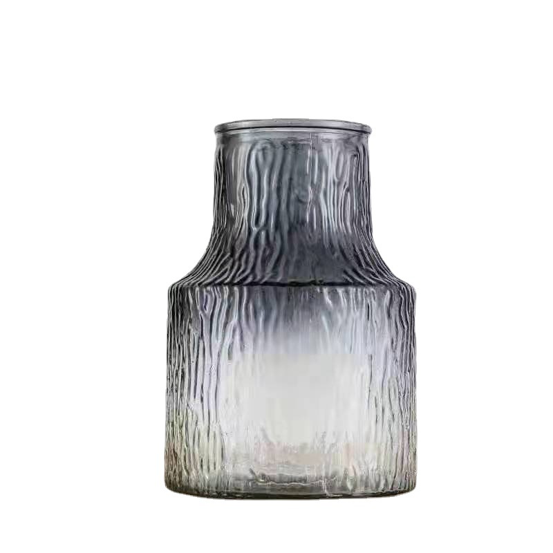 Nordic minimalist creative vase, transparent vase, water-grown lucky bamboo, lily glass vase, living room dining table decoration Item Picture