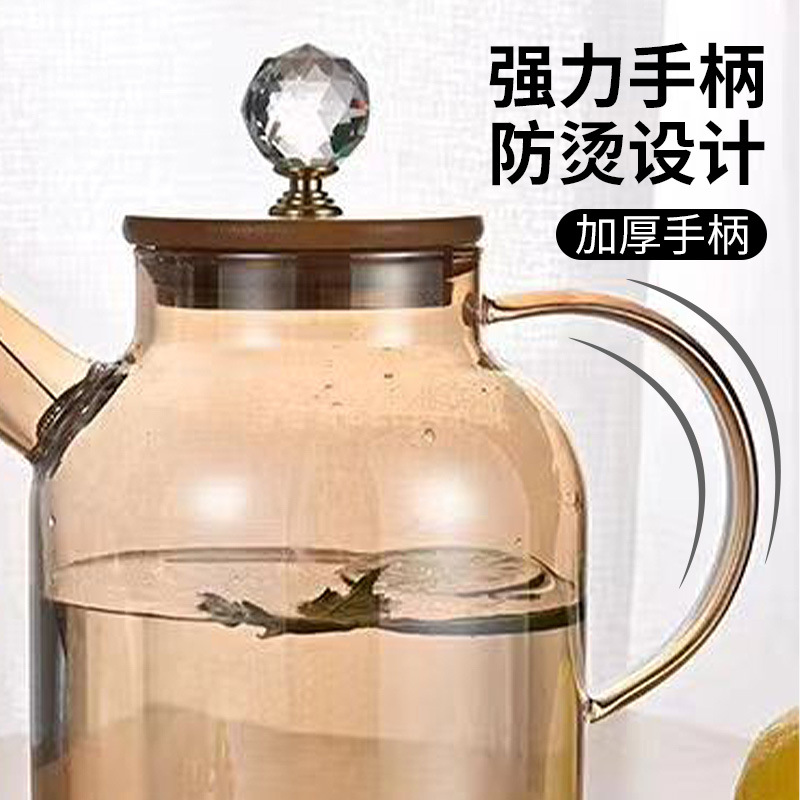 Customized high borosilicate glass cold water kettle, high-temperature resistant teapot, household refrigerator teapot, light luxury cold water kettle, large capacity Application Scenario