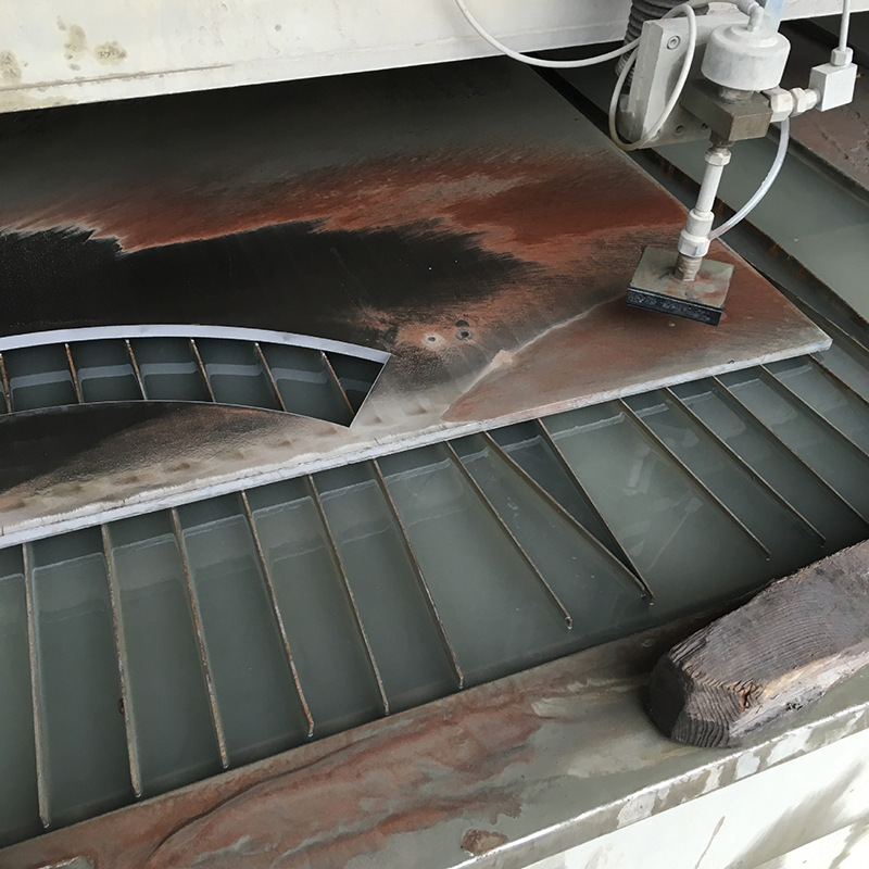 Water jet cutting of metal material plates, iron plates, stainless steel, copper and aluminum materials. Water jet cutting Specification drawing