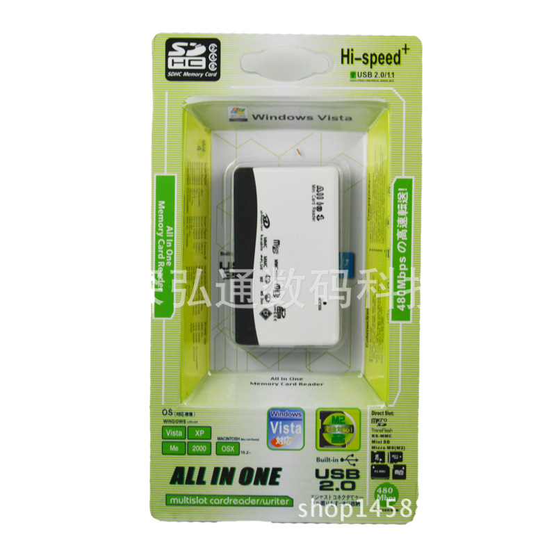 Cross-border USB2.0 high-speed SD card TF reader MS computer six-in-one M2 multi-functional XD card reader CF wholesale Application Scenario