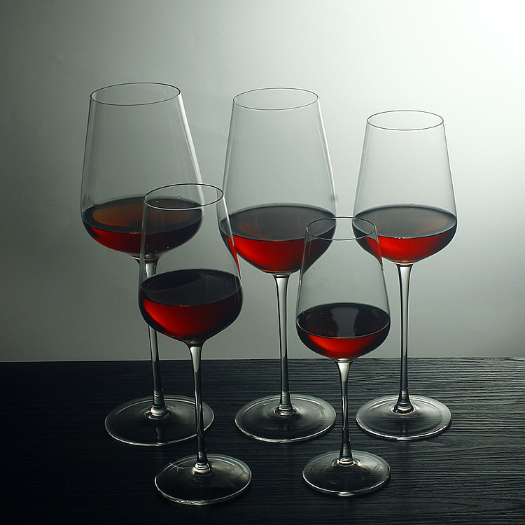 Hand-blown crystal wine glass set, tall Bordeaux wine glass, handcrafted wine glass, can be printed with logo details Picture
