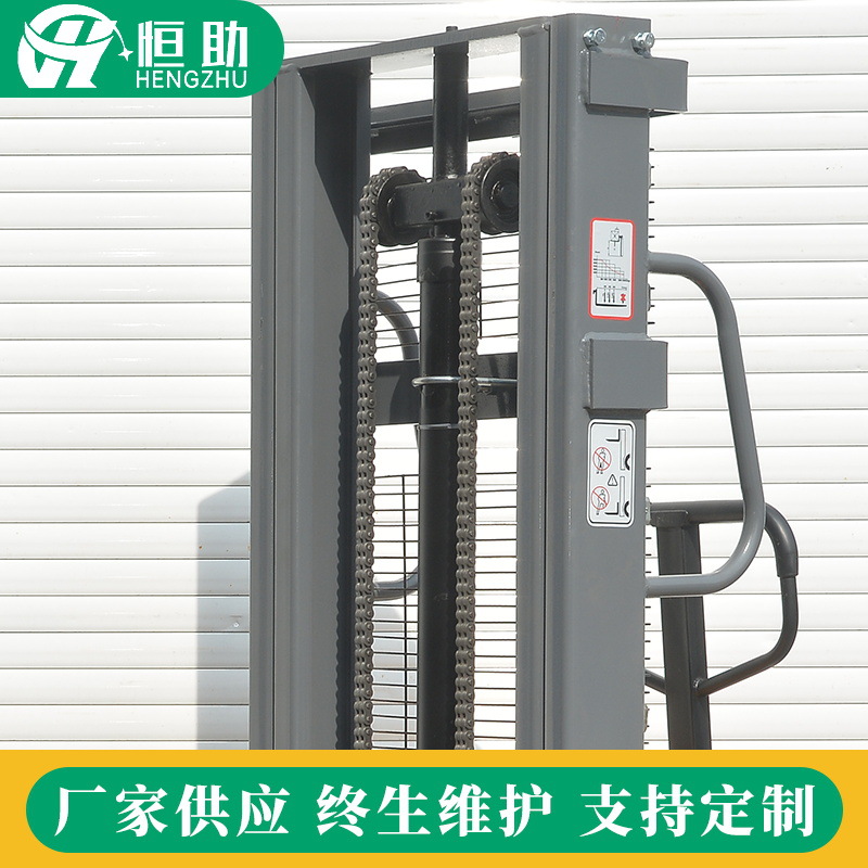 Semi-electric stacker truck 1-2-ton warehouse lifting, loading and unloading stacker truck, rechargeable semi-electric stacker forklift factory Application Scenario