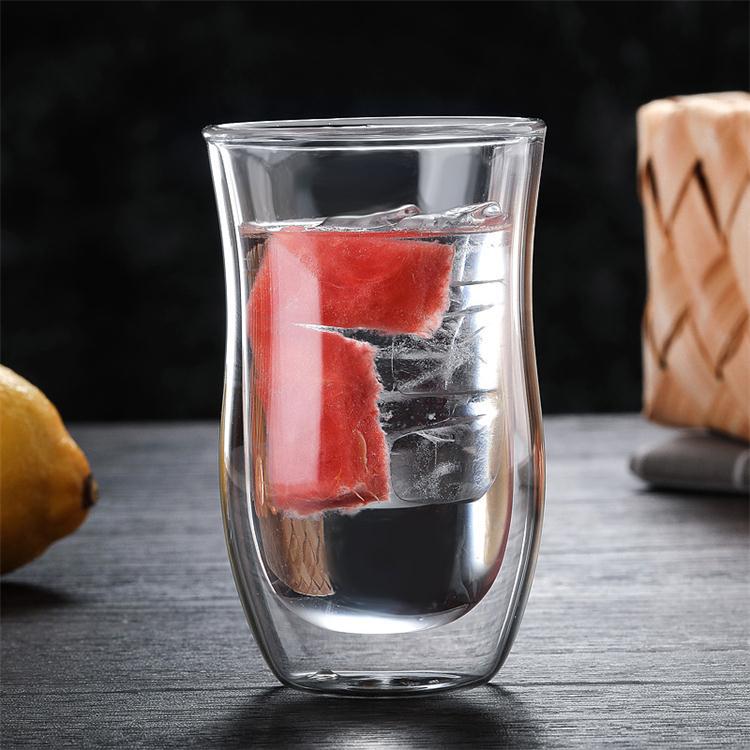 Wholesale transparent double-layer glass water cups, high borosilicate glass cups, cinched waist, high-temperature resistant and explosion-proof glass cups for drinking water Application Scenario