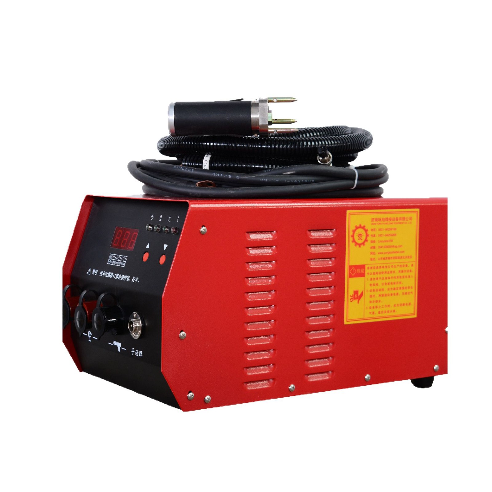 Capacitor energy storage type stud welding machine, Shandong manufacturer, air duct insulation nail welding machine, stud spot welding machine, nail planting machine Item Picture
