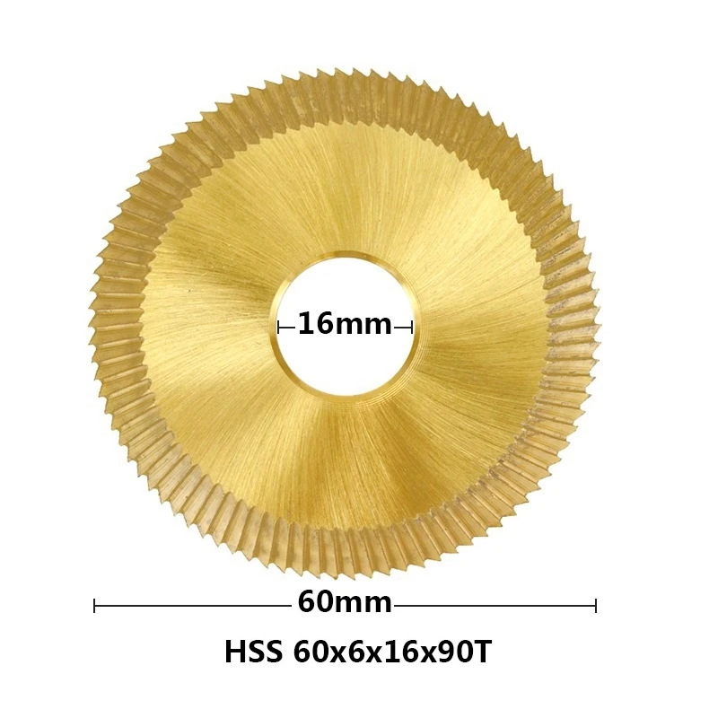 HSS high-speed steel cutting saw blade, single-sided tooth titanium-coated circular milling cutter, horizontal key matching machine accessory blade undefined