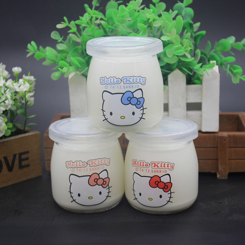 Wholesale 100ml covered pudding bottles, yogurt bottles, yogurt cups, pudding cups, glass bottles Specification drawing