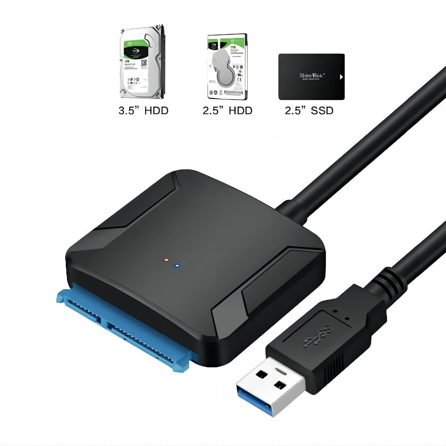 Cross-border Easy Drive cable usb3.0 2.5/3.5-inch mechanical SSD hard disk universal adapter cable for external SAT reading full figure
