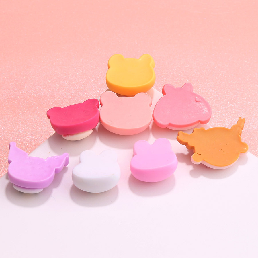 Cream glue accessories, rabbit and bear cartoon cute animal handicrafts, phone case materials, diy resin accessories Specification drawing