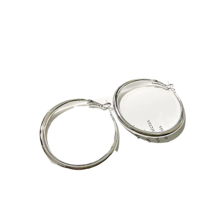 Metal cold style large ear ring earrings, 2025 new trendy stud earrings for women, exaggerated and elegant earrings, simple and versatile Item Picture