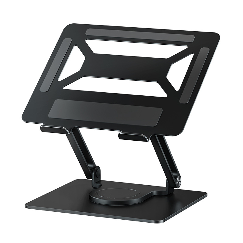 Cross-border metal laptop stand 360-degree rotating folding heat dissipation vertical desktop height-increasing tablet stand Specification drawing