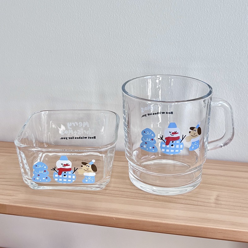 Ins-style Christmas atmosphere glass cups, snowman puppies, cute milk cups, coffee cups, breakfast cups Application Scenario