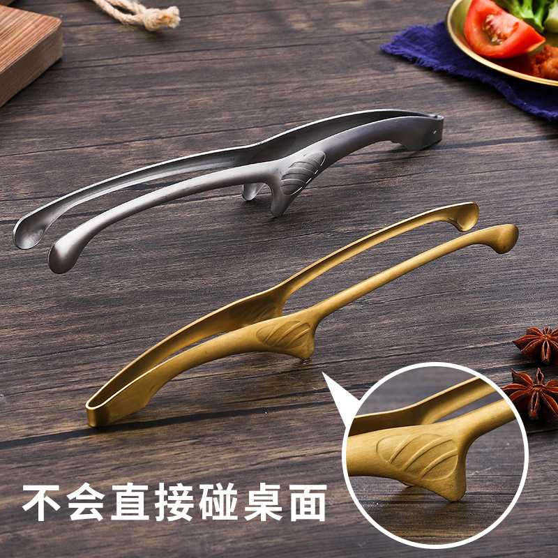 304 Japanese barbecue tongs, stainless steel Korean barbecue food steak tongs, Haidilao hot pot serving chopsticks tongs Specification drawing