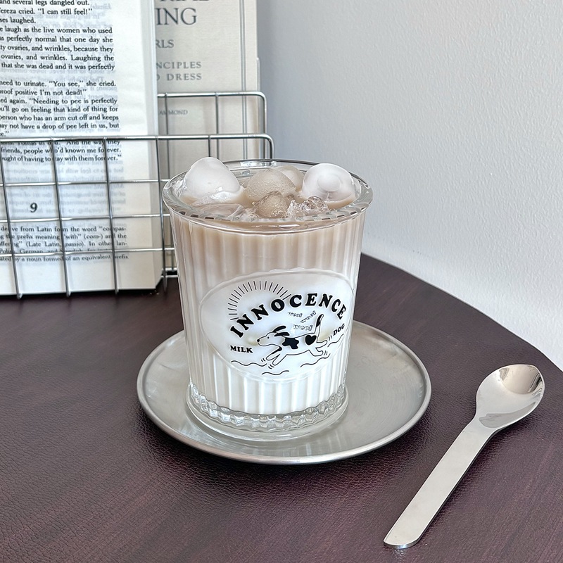 Homemade niche glass cups, single dog cold brew coffee cups, couple water cups, teenage girl breakfast cups, milk cups Specification drawing