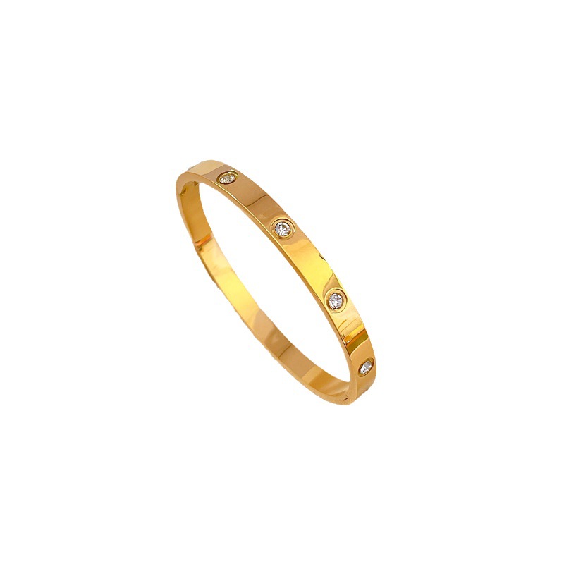 【 All-titanium Steel 】 European and American INS style light luxury titanium steel bracelet, minimalist cross-border retro fashion stainless steel jewelry Item Picture