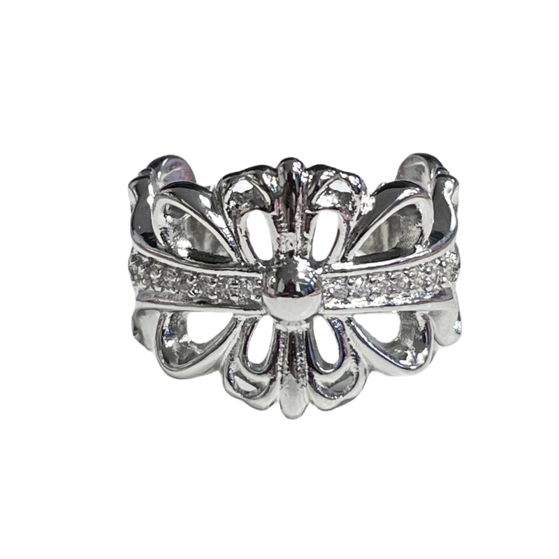 Cross-border European and American punk irregular cross Croix core fashionable adjustable ring, female hip-hop personality ring trend Item Picture