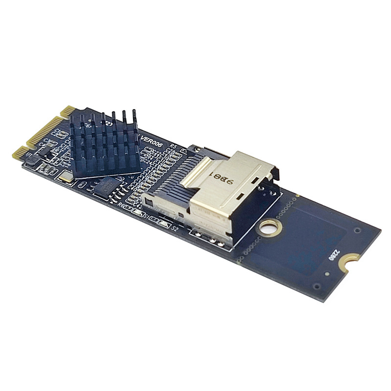 M.2 NVME to SFF-8087 SATA3.0 expansion card Mini-SAS/SATA Hard Disk Adapter card, 36 pins full figure