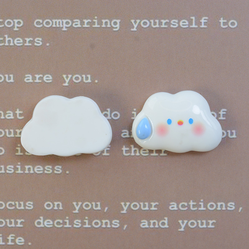 Cute cloud InS-style sparkling star accessories, diy hair accessories, cream phone case accessories, resin accessories Specification drawing