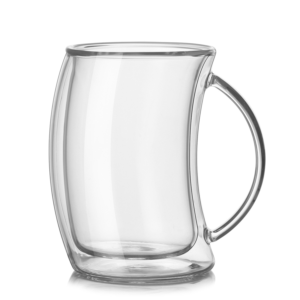 Cross-border supply heat-resistant high borosilicate glass water cups, double-layer glass cups with handles, creative coffee cups, glass cup factories Application Scenario