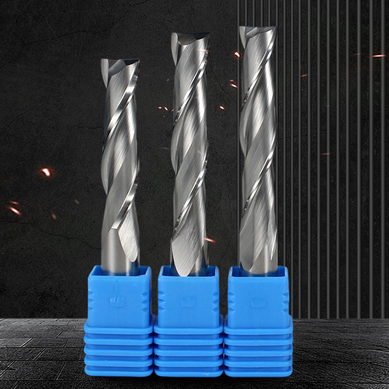 Double-edge helical milling cutter 8/10/12mm woodworking 2-edge milling cutter, engraving cutter, CNC tool, carbide milling cutter details Picture