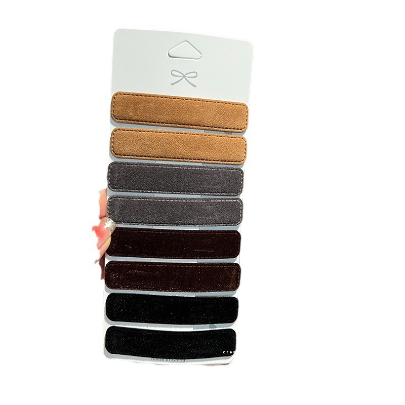 2025 Little Chanel pu Leather Hair Clip, Korean style, simple and versatile side clip, bangs hair clip, hair accessory, pair clip, small hair bb clip Item Picture